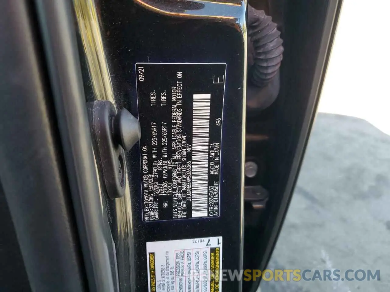 13 Фотография поврежденного автомобиля JTJDARBZ4M5036066 LEXUS NX 2021