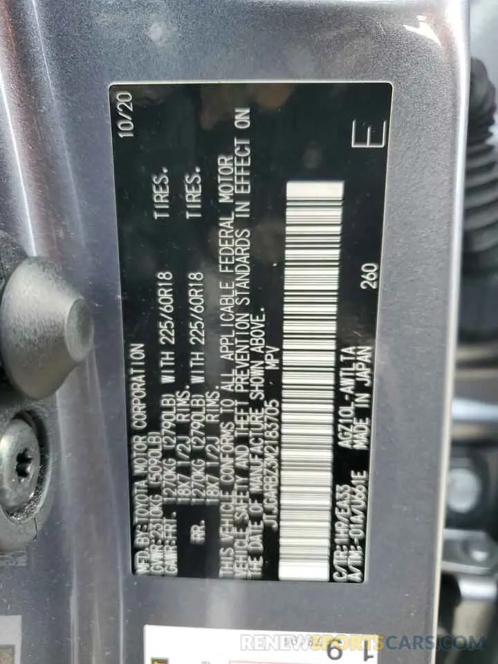 13 Photograph of a damaged car JTJGARBZ3M2183705 LEXUS NX 2021