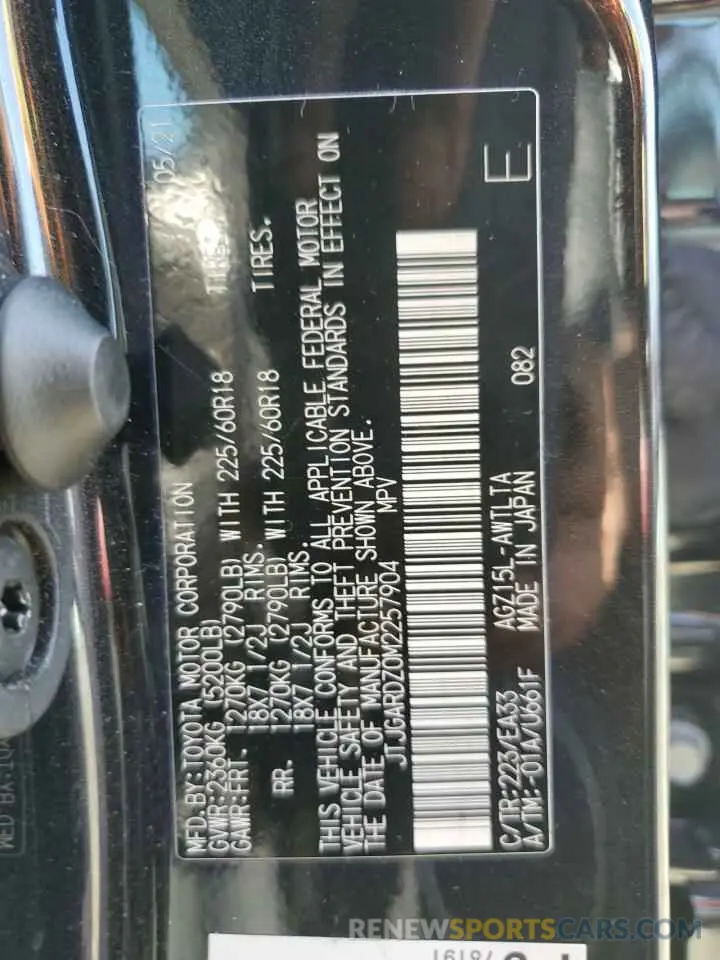 13 Photograph of a damaged car JTJGARDZ0M2257904 LEXUS NX 2021