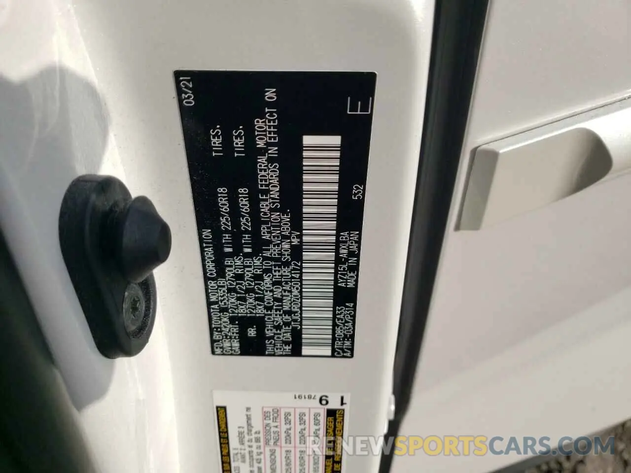 13 Фотография поврежденного автомобиля JTJGJRDZ0M5014172 LEXUS NX 2021