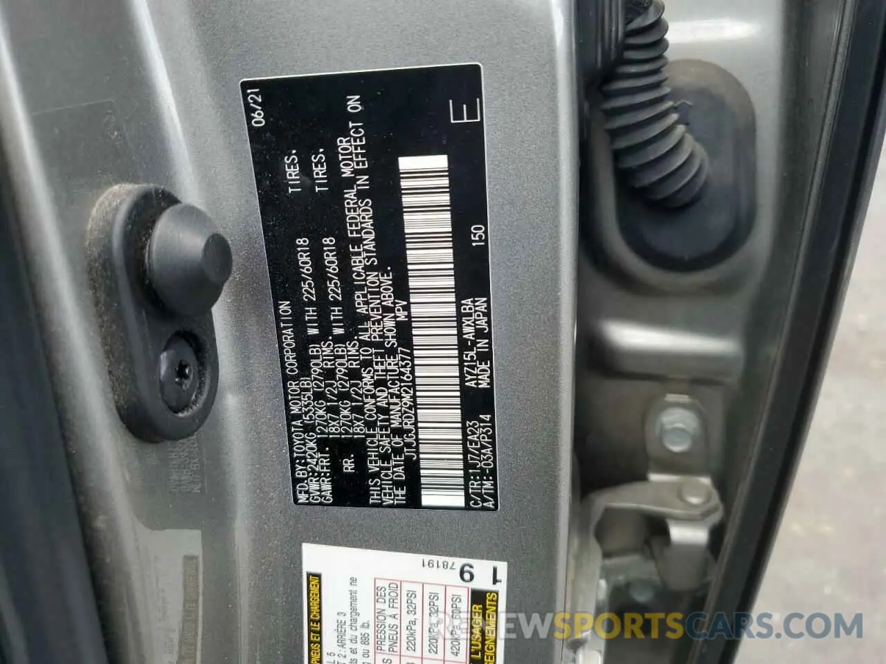 13 Photograph of a damaged car JTJGJRDZ9M2164377 LEXUS NX 2021