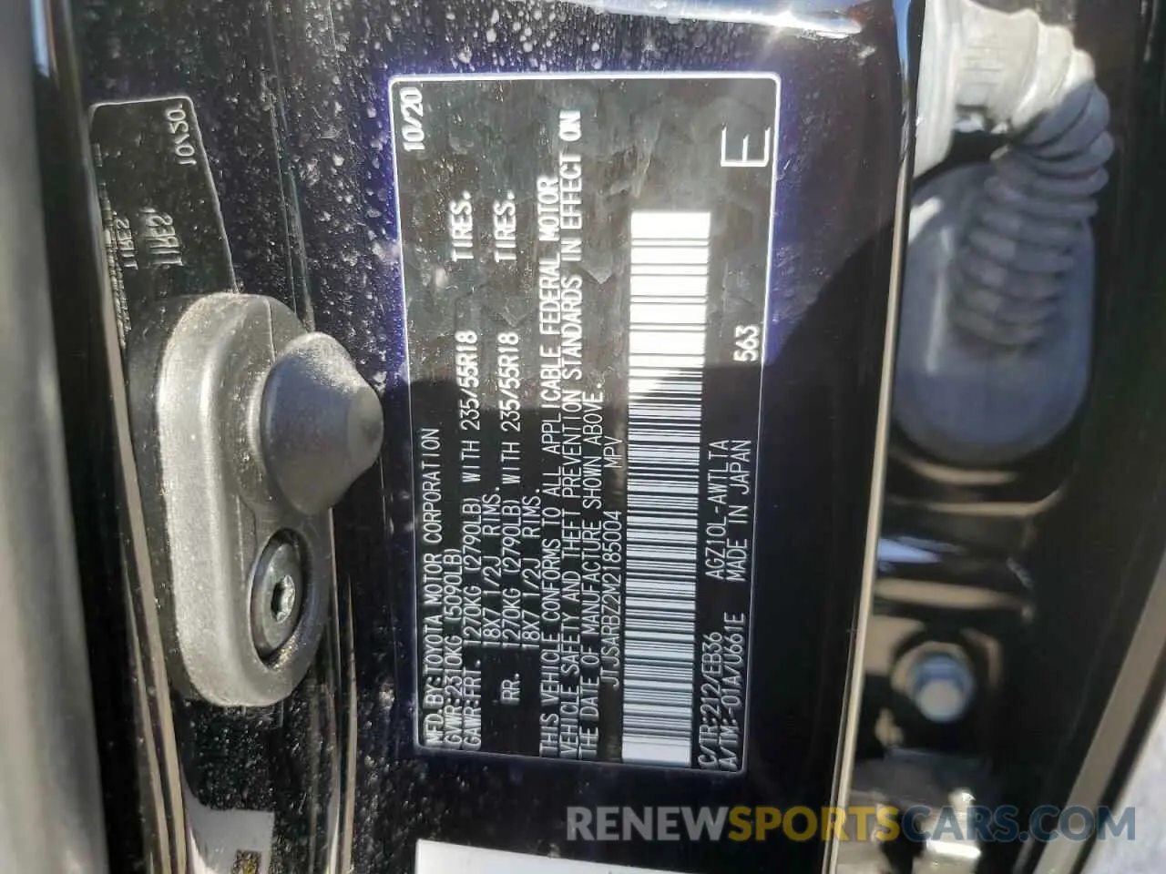 12 Фотография поврежденного автомобиля JTJSARBZ2M2185004 LEXUS NX 2021