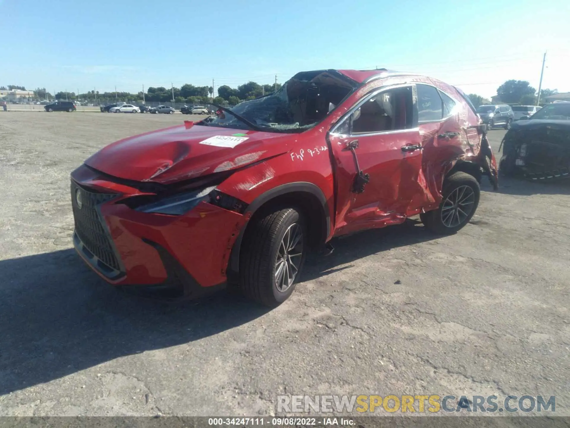 2 Фотография поврежденного автомобиля JTJGGCEZ6N2000287 LEXUS NX 2022