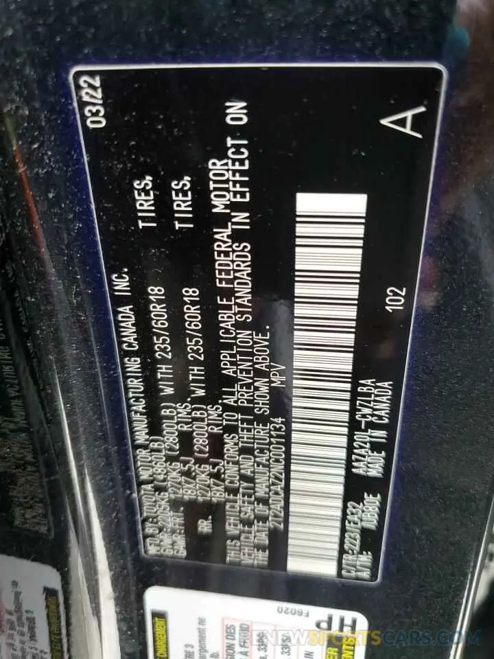 13 Фотография поврежденного автомобиля 2T2ADCAZ2NC001134 LEXUS NX 250 2022