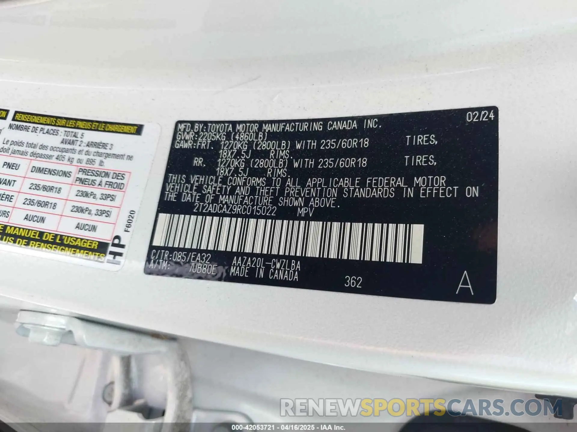 9 Фотография поврежденного автомобиля 2T2ADCAZ9RC015022 LEXUS NX 250 2024