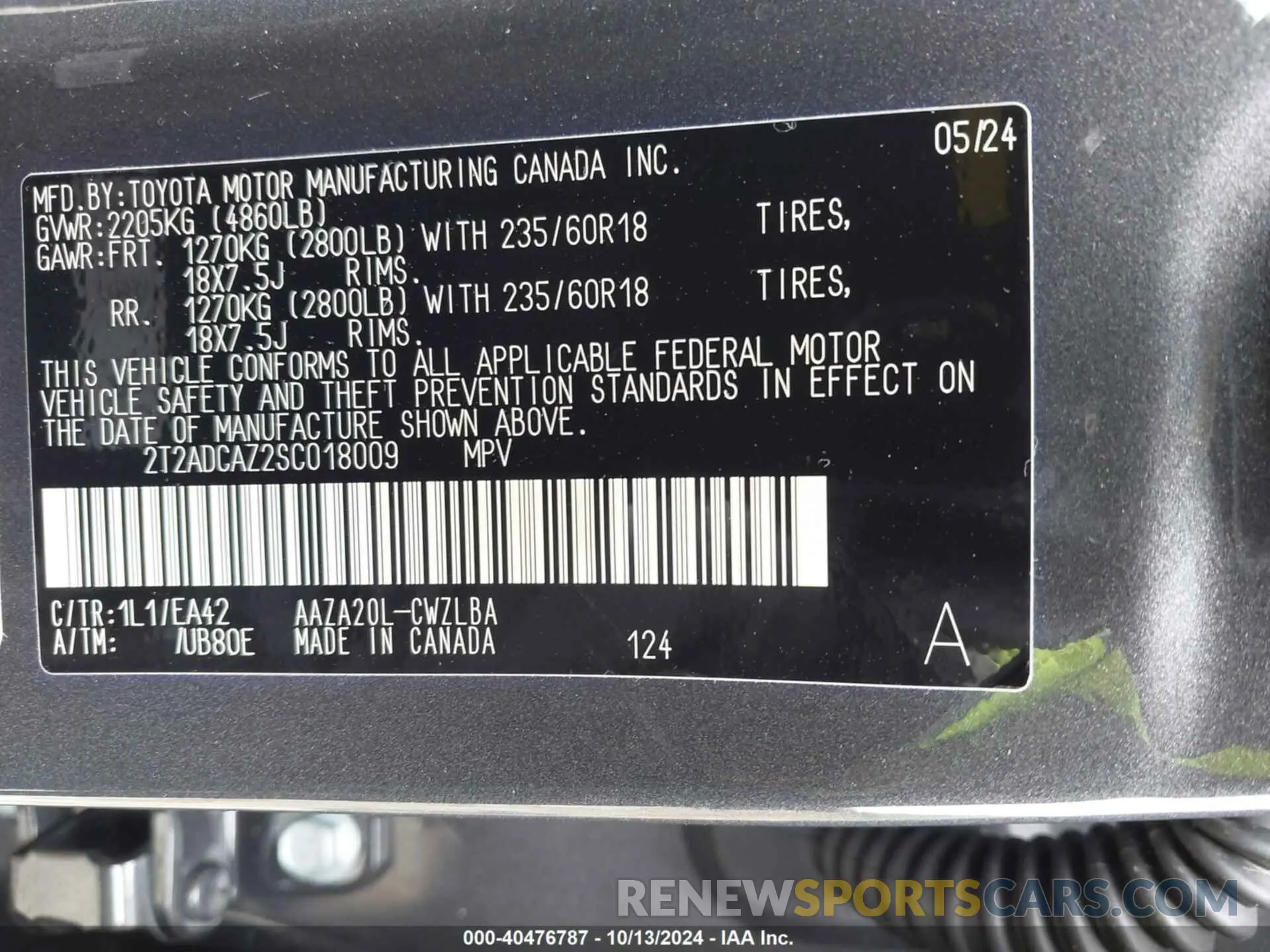 9 Photograph of a damaged car 2T2ADCAZ2SC018009 LEXUS NX 250 2025