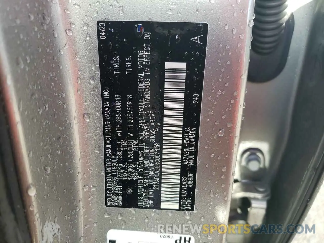 13 Фотография поврежденного автомобиля 2T2ADCAZ6RC007136 LEXUS NX 250 BAS 2024