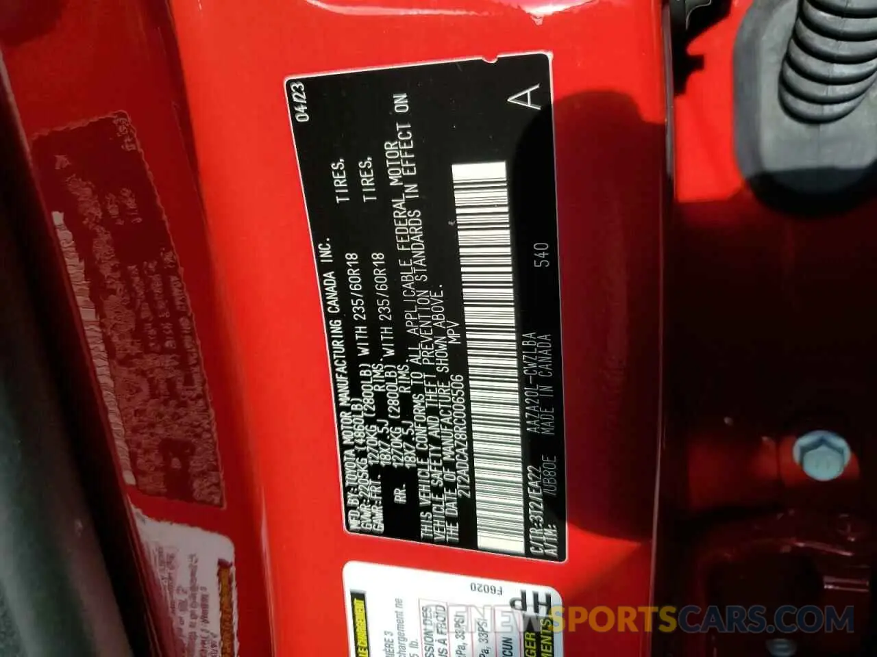 13 Фотография поврежденного автомобиля 2T2ADCAZ8RC006506 LEXUS NX 250 BAS 2024