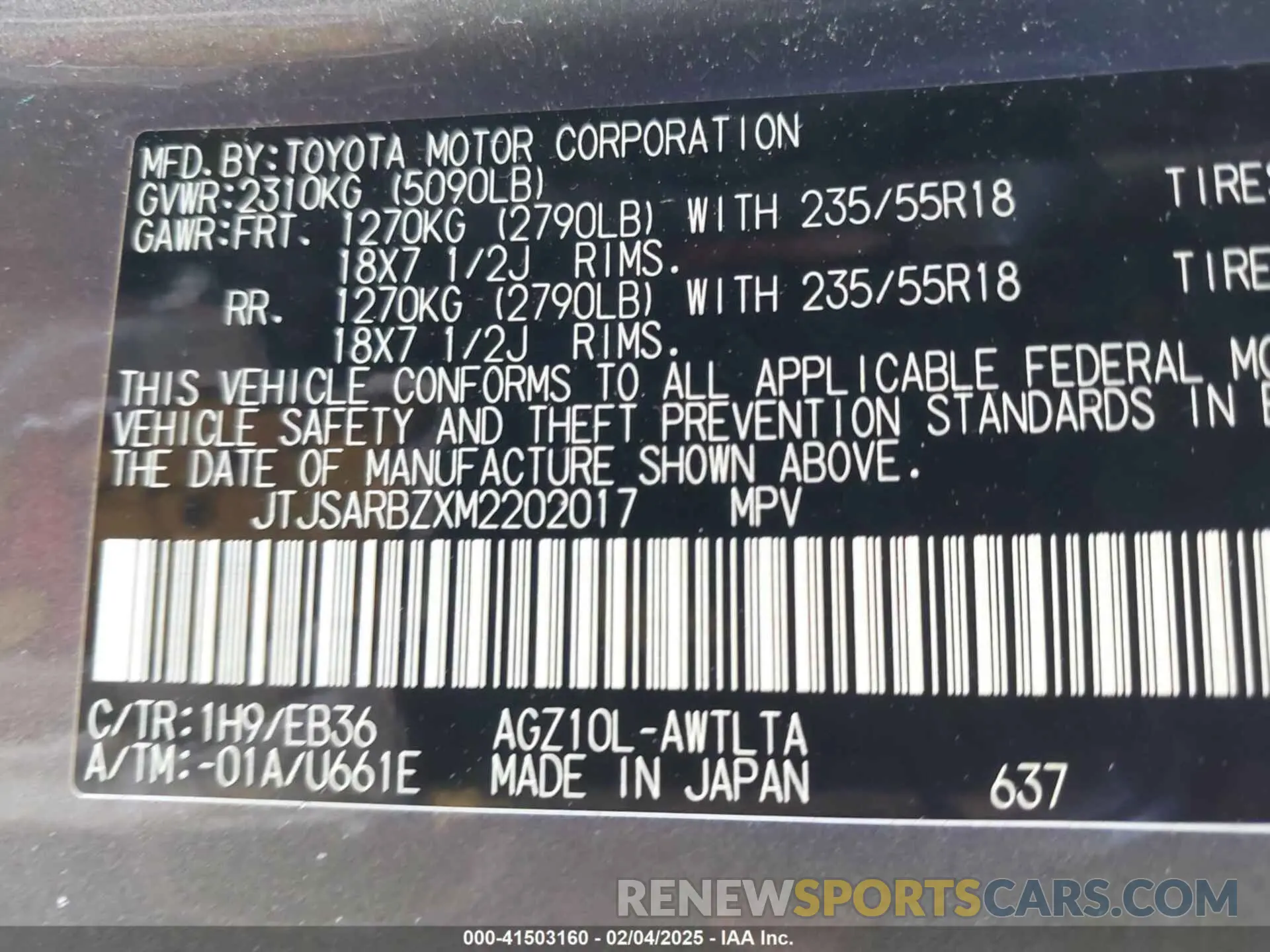 9 Photograph of a damaged car JTJSARBZXM2202017 LEXUS NX 300 2021