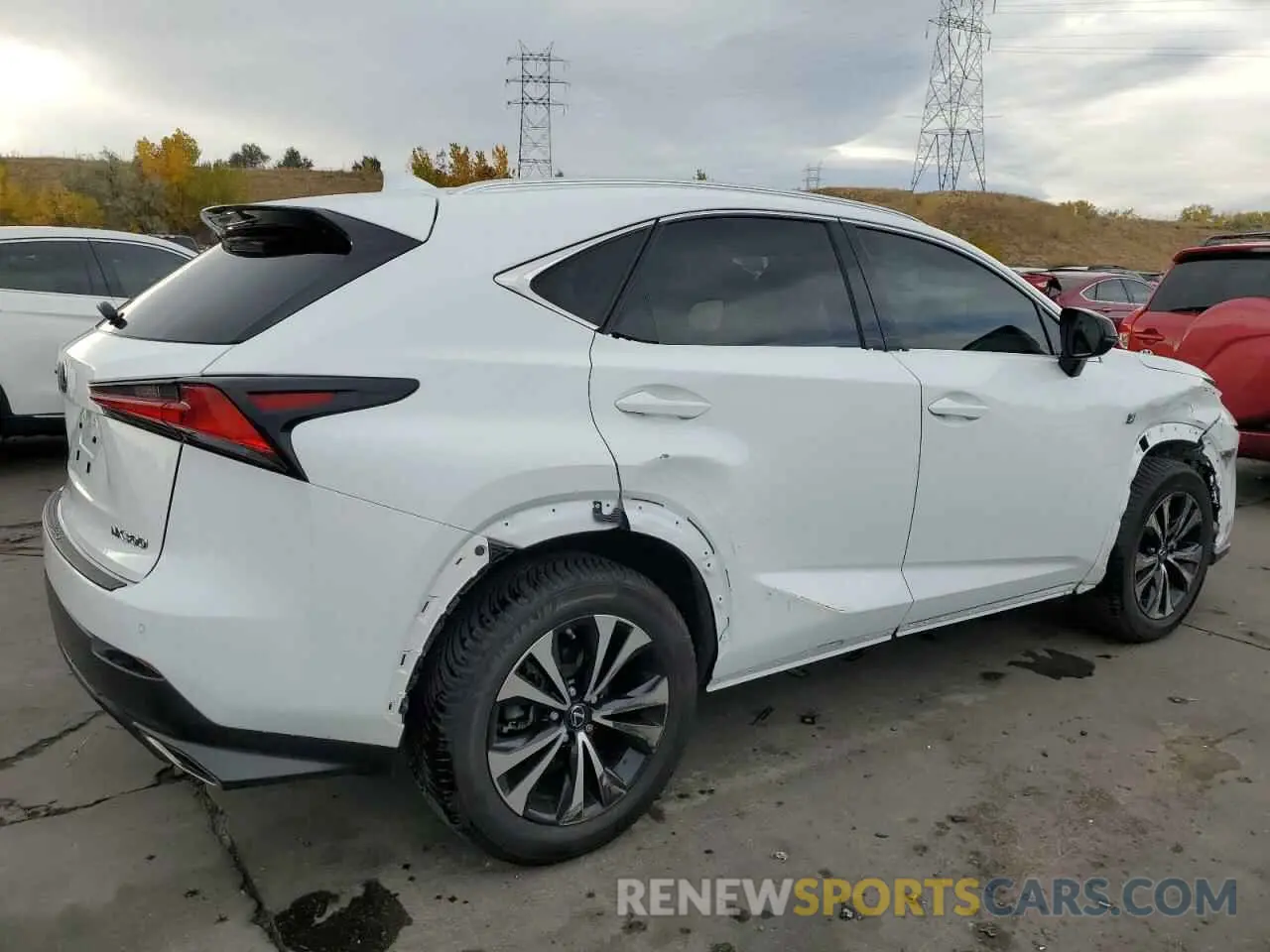 3 Фотография поврежденного автомобиля JTJSARDZ8L5001890 LEXUS NX 300 F S 2020