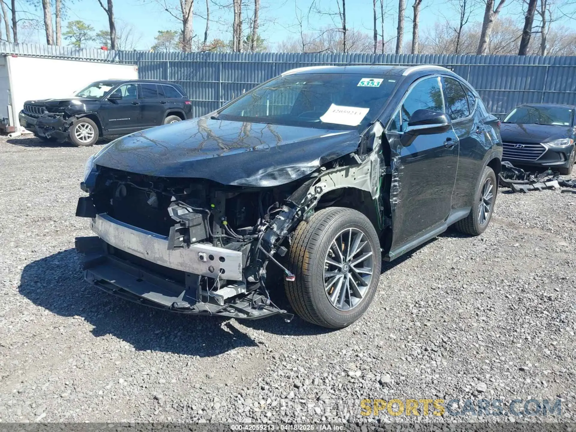 2 Фотография поврежденного автомобиля 2T2GGCEZ2NC004465 LEXUS NX 350 2022