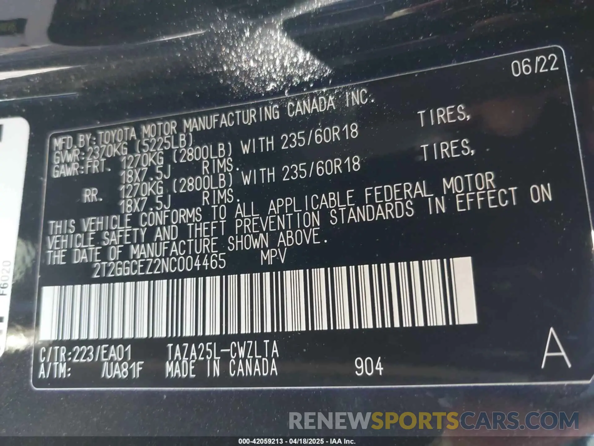 9 Фотография поврежденного автомобиля 2T2GGCEZ2NC004465 LEXUS NX 350 2022