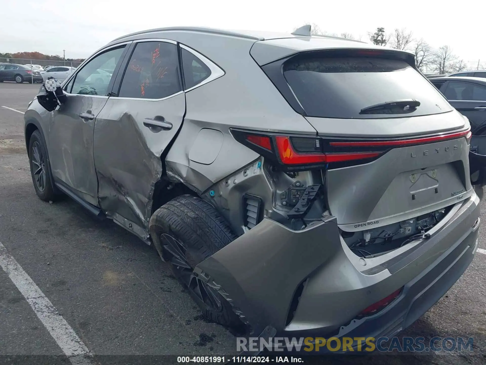 3 Фотография поврежденного автомобиля 2T2GGCEZ7NC008723 LEXUS NX 350 2022