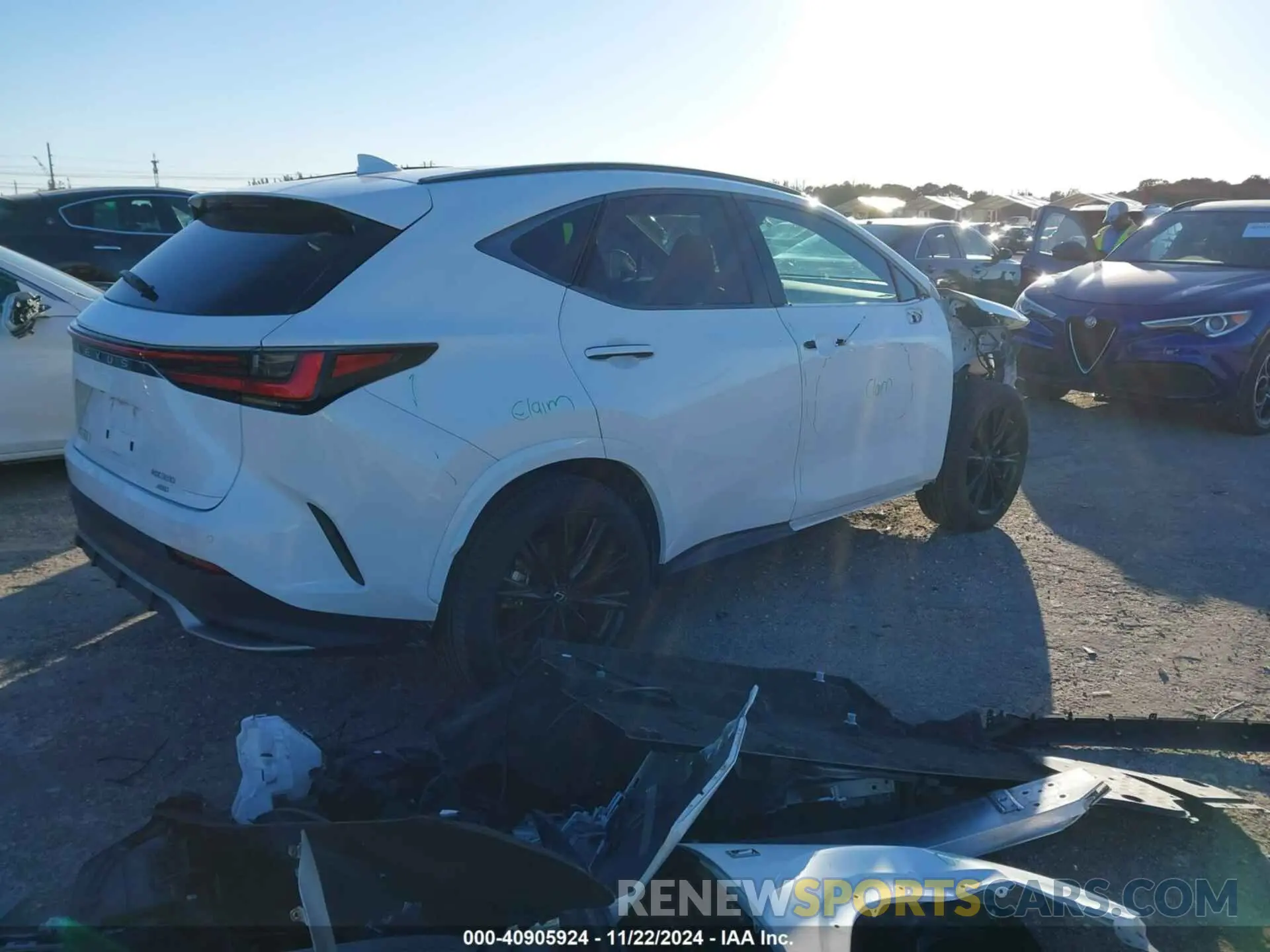 4 Фотография поврежденного автомобиля 2T2KGCEZ7NC007078 LEXUS NX 350 2022