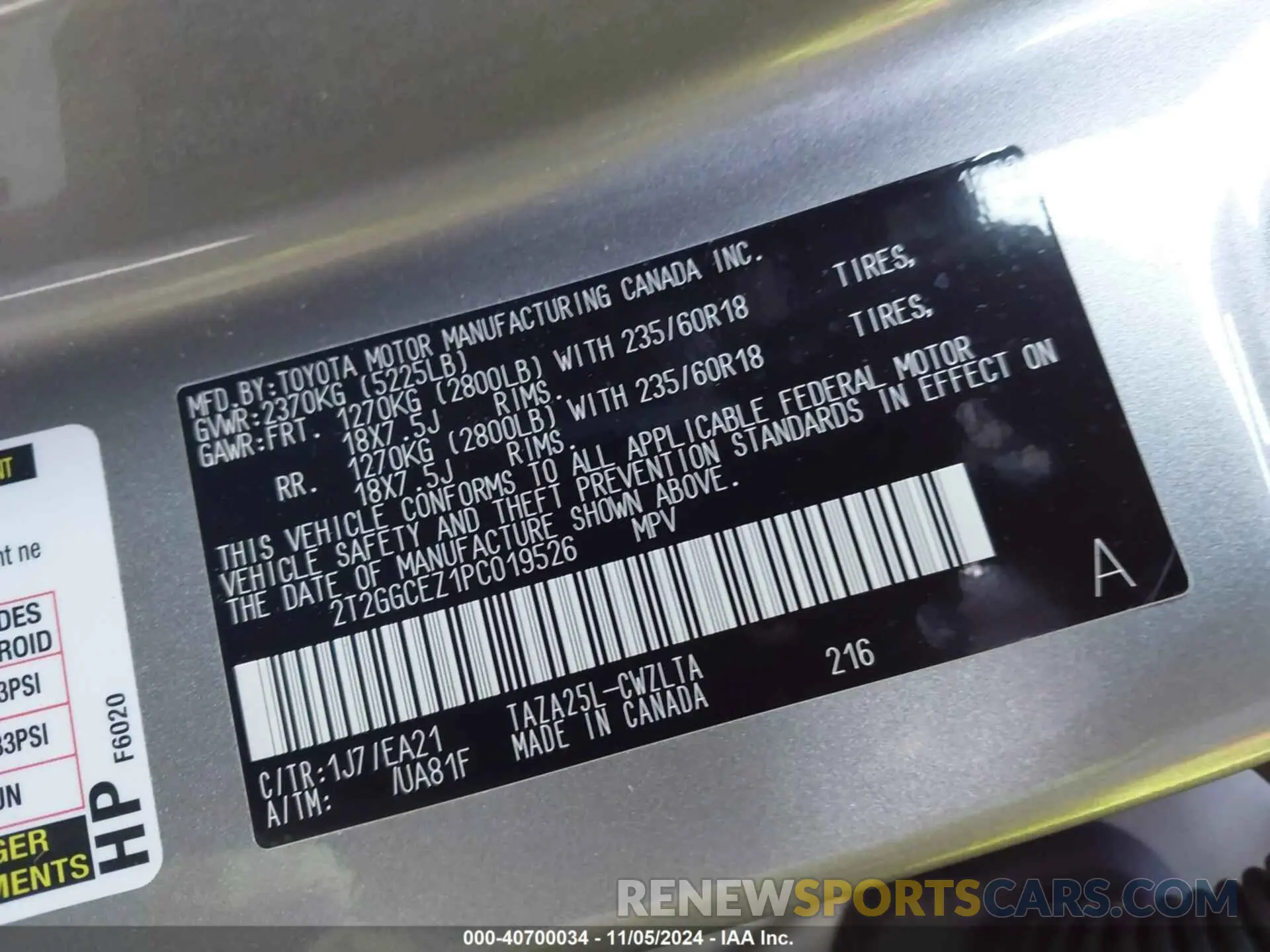 9 Фотография поврежденного автомобиля 2T2GGCEZ1PC019526 LEXUS NX 350 2023