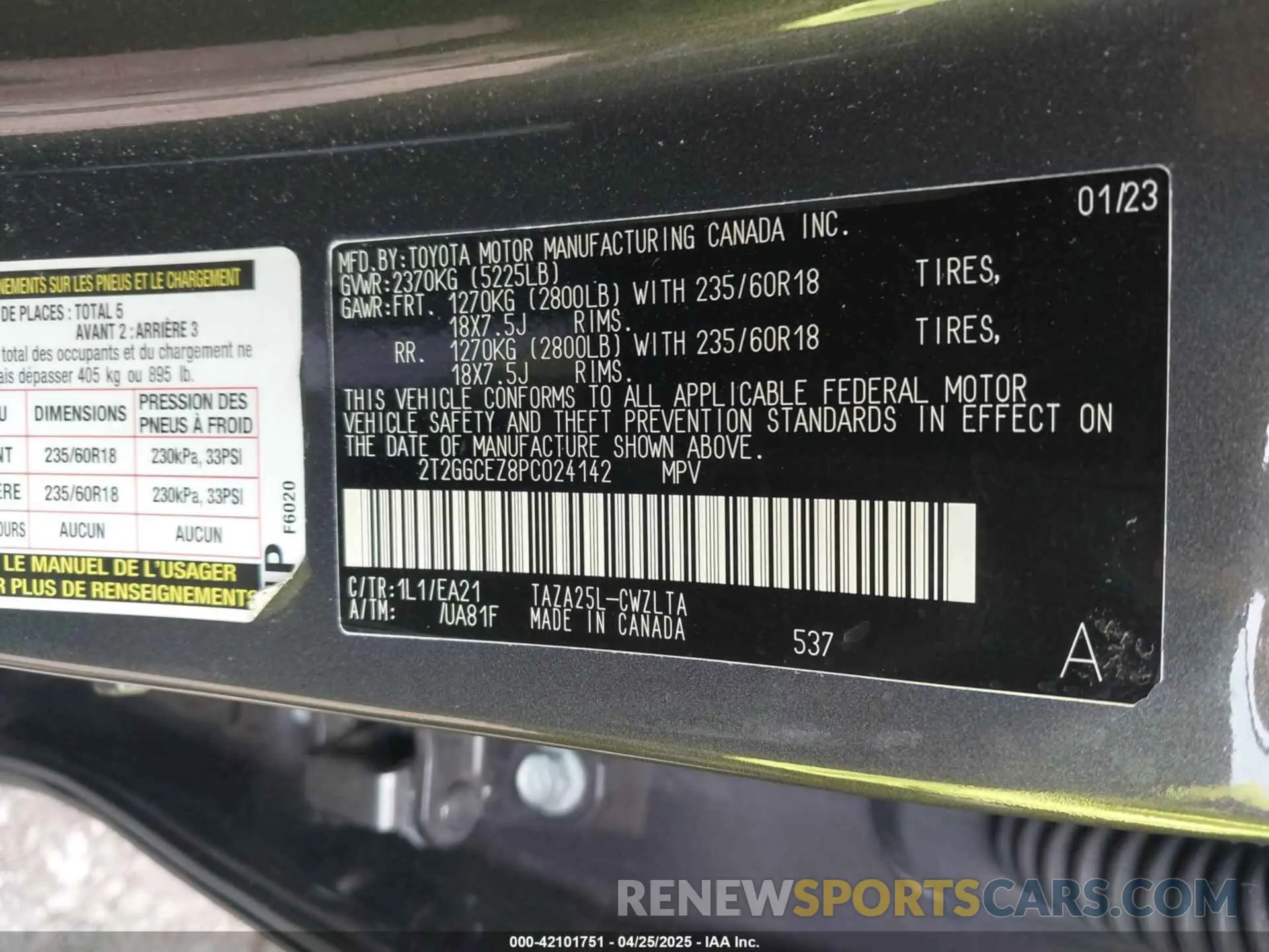 9 Photograph of a damaged car 2T2GGCEZ8PC024142 LEXUS NX 350 2023