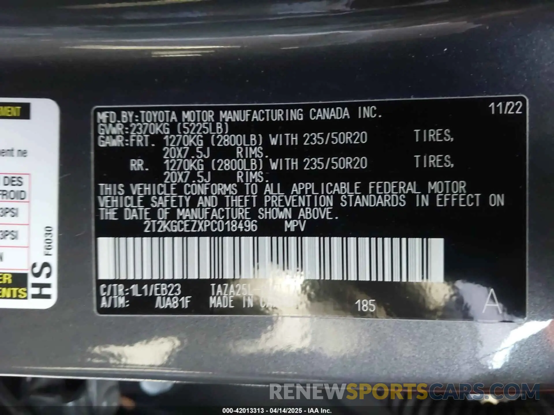 9 Фотография поврежденного автомобиля 2T2KGCEZXPC018496 LEXUS NX 350 2023