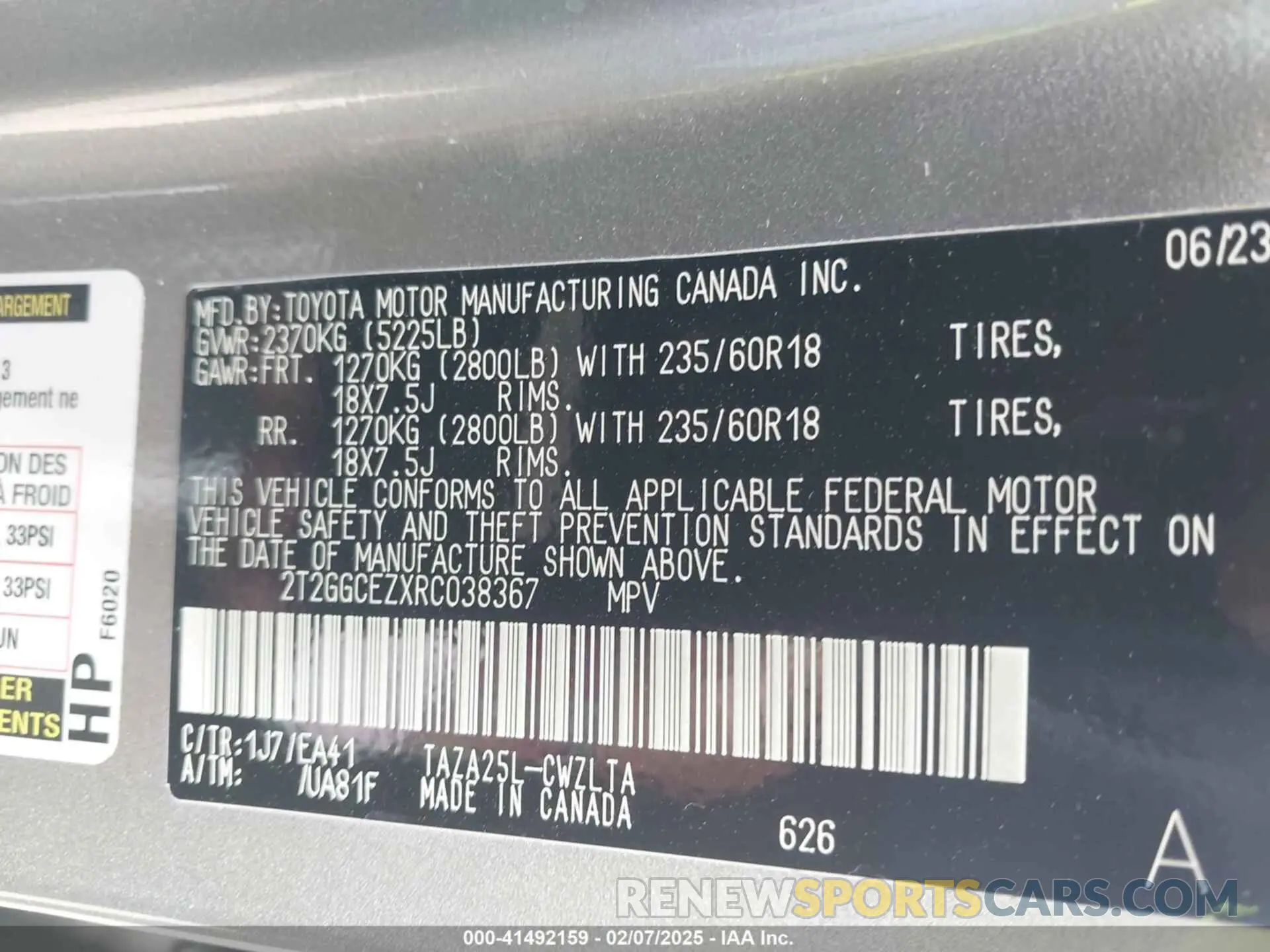 9 Photograph of a damaged car 2T2GGCEZXRC038367 LEXUS NX 350 2024