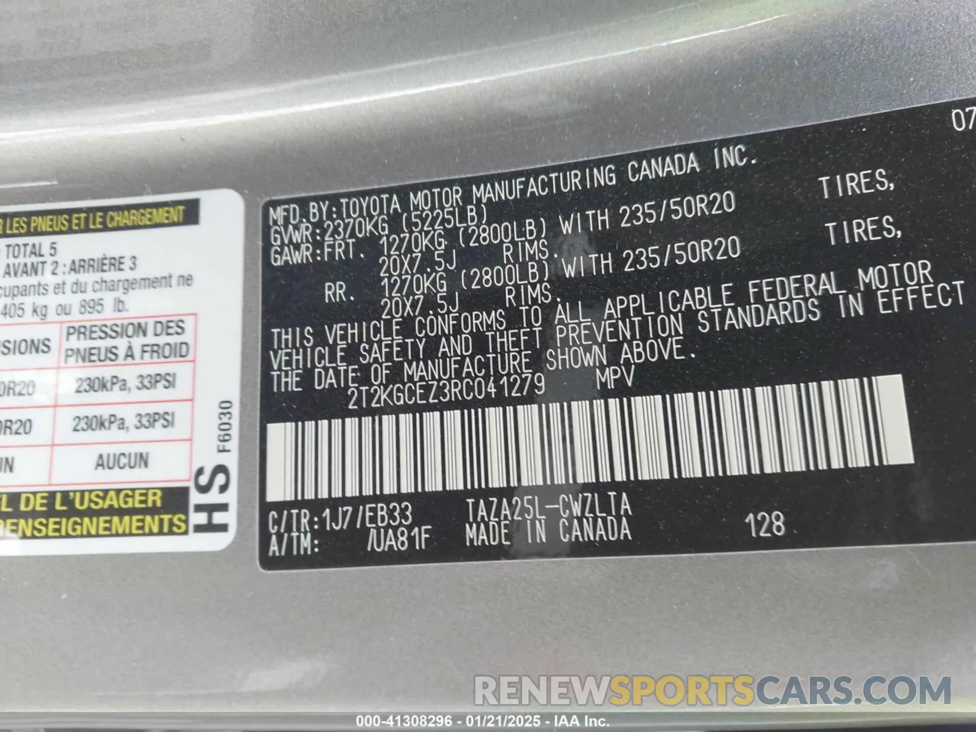 9 Фотография поврежденного автомобиля 2T2KGCEZ3RC041279 LEXUS NX 350 2024
