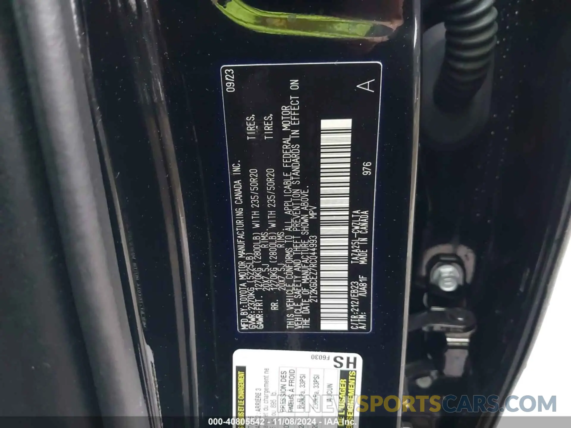 9 Photograph of a damaged car 2T2KGCEZ7RC044993 LEXUS NX 350 2024