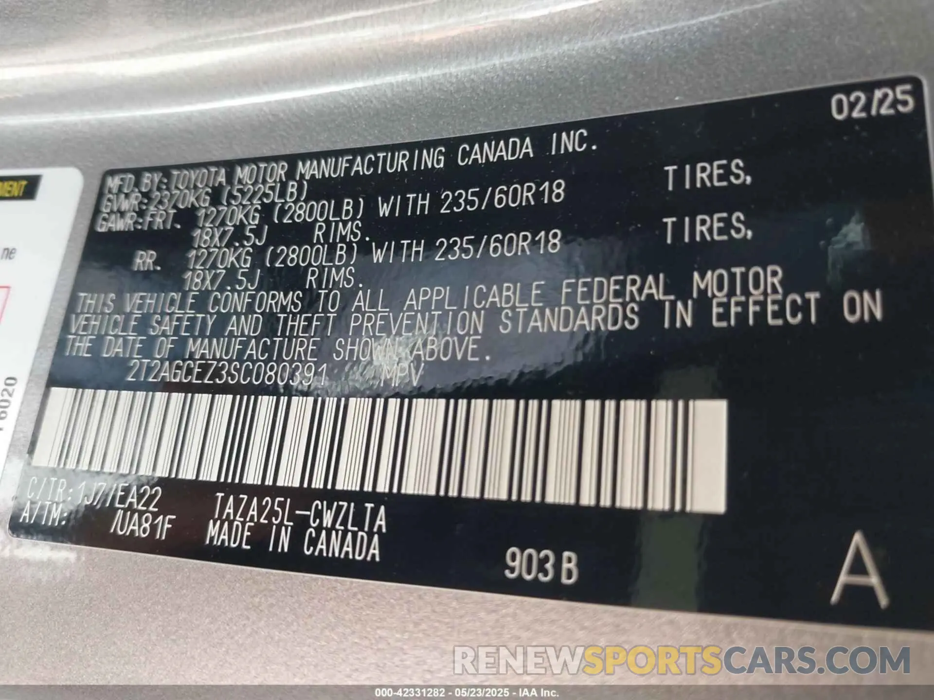 9 Photograph of a damaged car 2T2AGCEZ3SC080391 LEXUS NX 350 2025