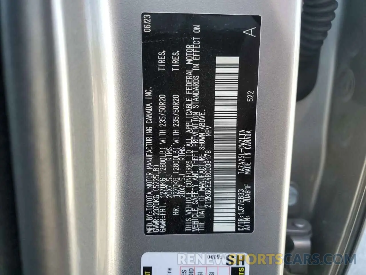 13 Фотография поврежденного автомобиля 2T2KGCEZ4RC038178 LEXUS NX 350 LUX 2024
