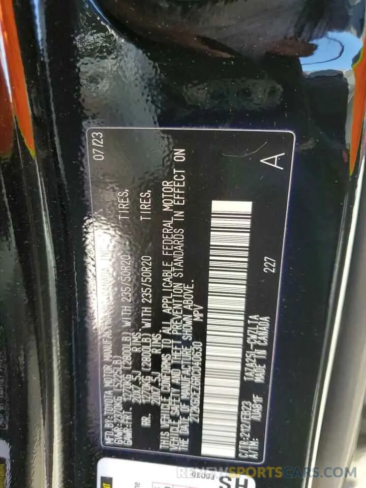12 Фотография поврежденного автомобиля 2T2KGCEZ6RC040630 LEXUS NX 350 LUX 2024