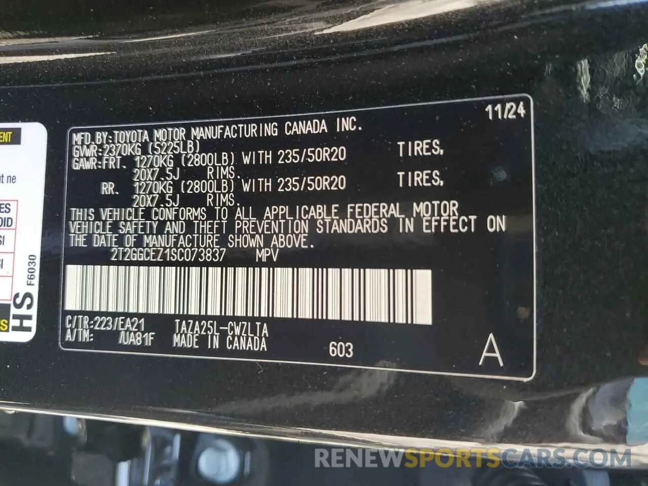 14 Photograph of a damaged car 2T2GGCEZ1SC073837 LEXUS NX 350 PRE 2025