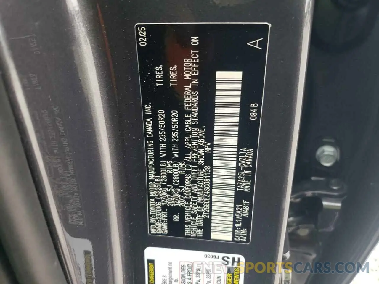 13 Фотография поврежденного автомобиля 2T2GGCEZ4SC081138 LEXUS NX 350 PRE 2025