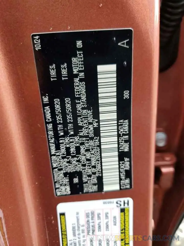 15 Фотография поврежденного автомобиля 2T2GGCEZ6SC071842 LEXUS NX 350 PRE 2025