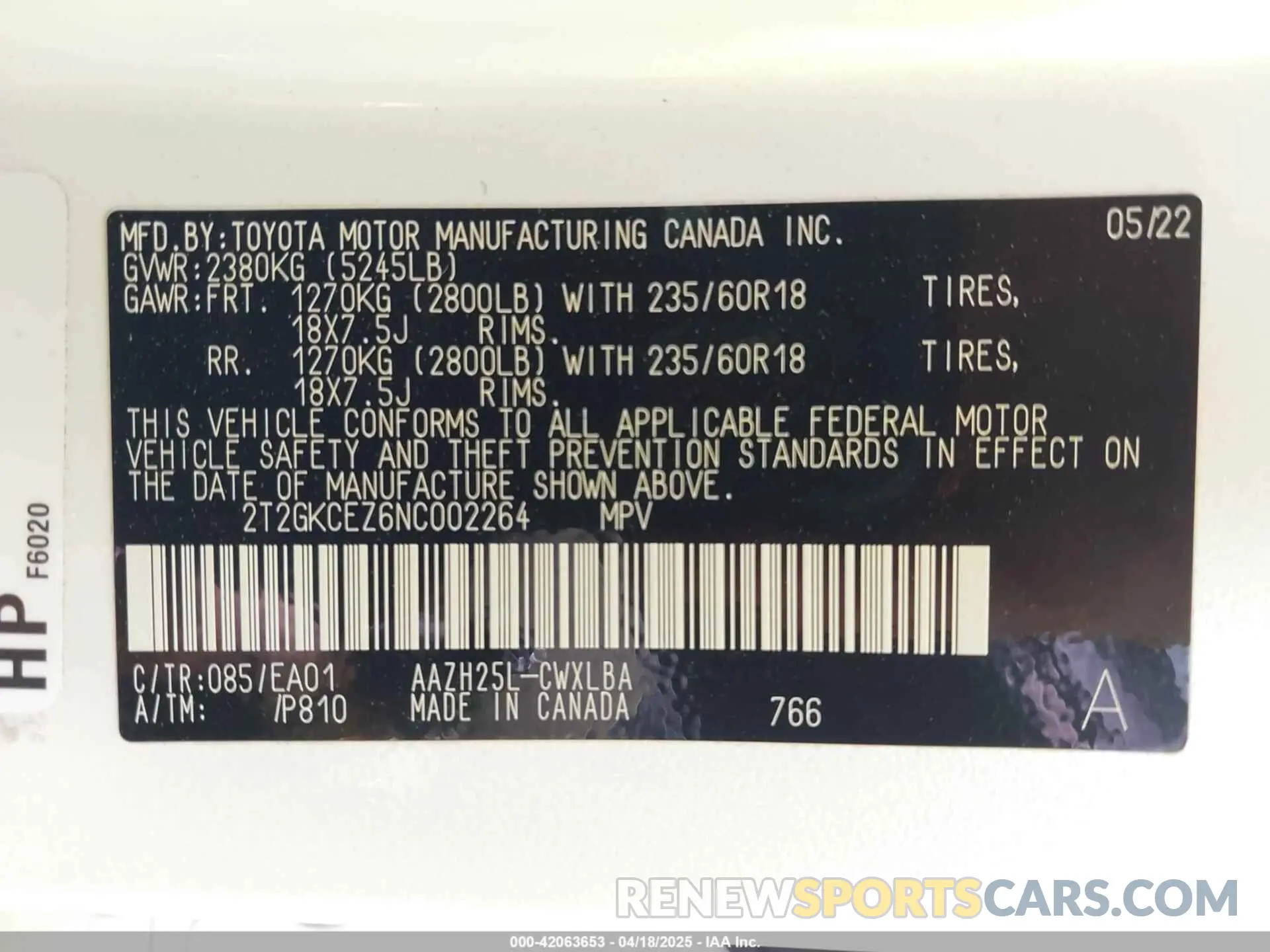 9 Фотография поврежденного автомобиля 2T2GKCEZ6NC002264 LEXUS NX 350H 2022