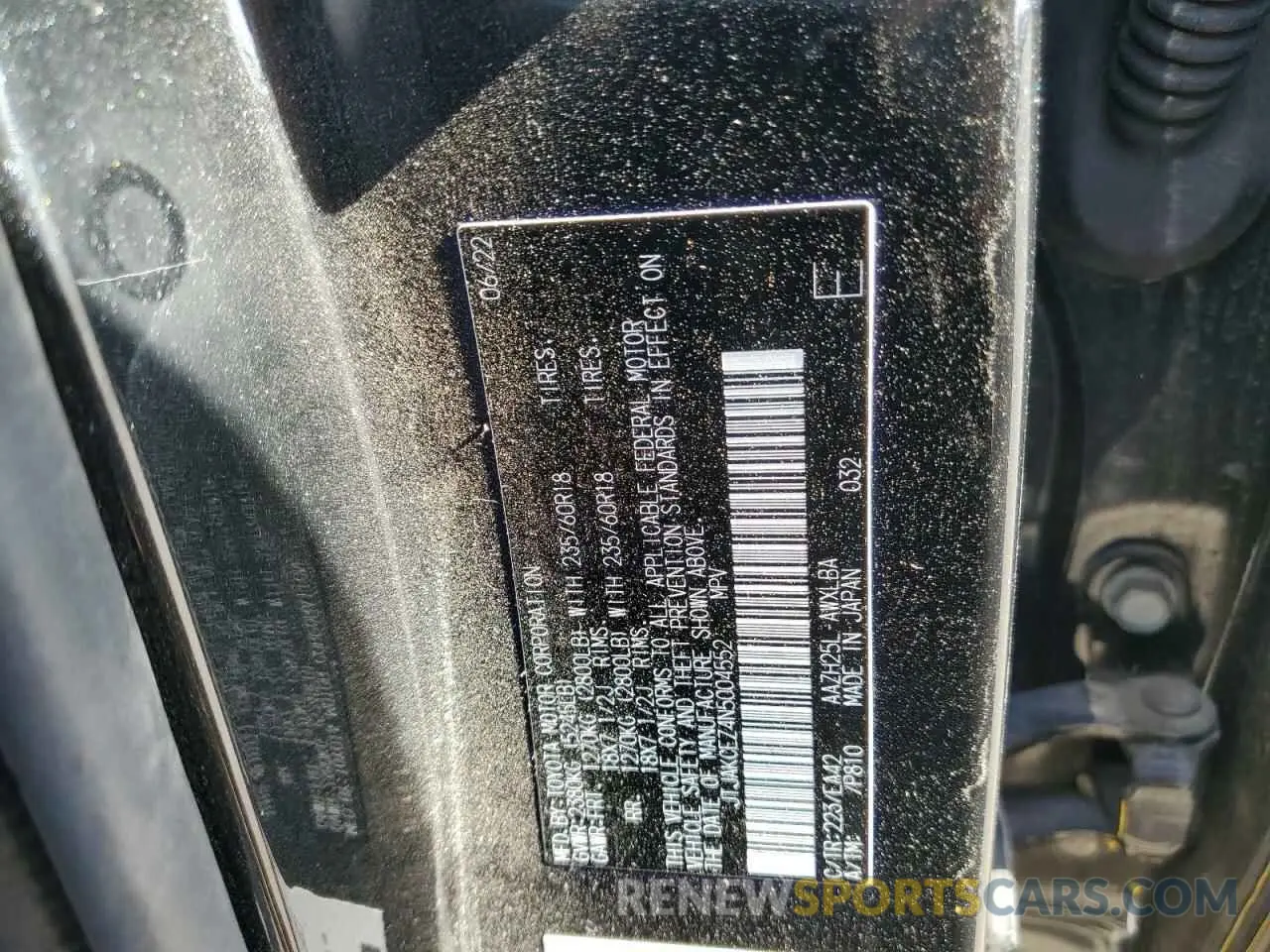 13 Фотография поврежденного автомобиля JTJAKCEZ4N5004552 LEXUS NX 350H 2022