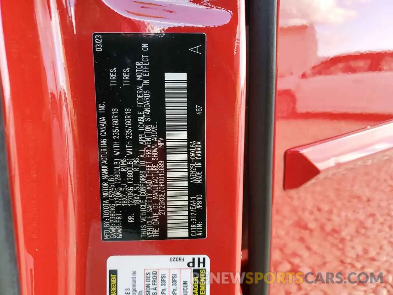 13 Photograph of a damaged car 2T2GKCEZ0PC015689 LEXUS NX 350H 2023
