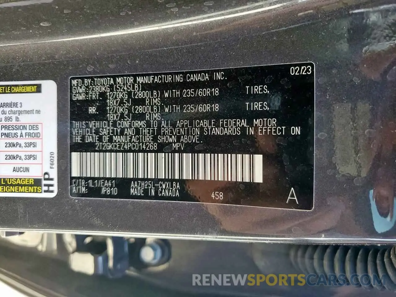14 Фотография поврежденного автомобиля 2T2GKCEZ4PC014268 LEXUS NX 350H 2023