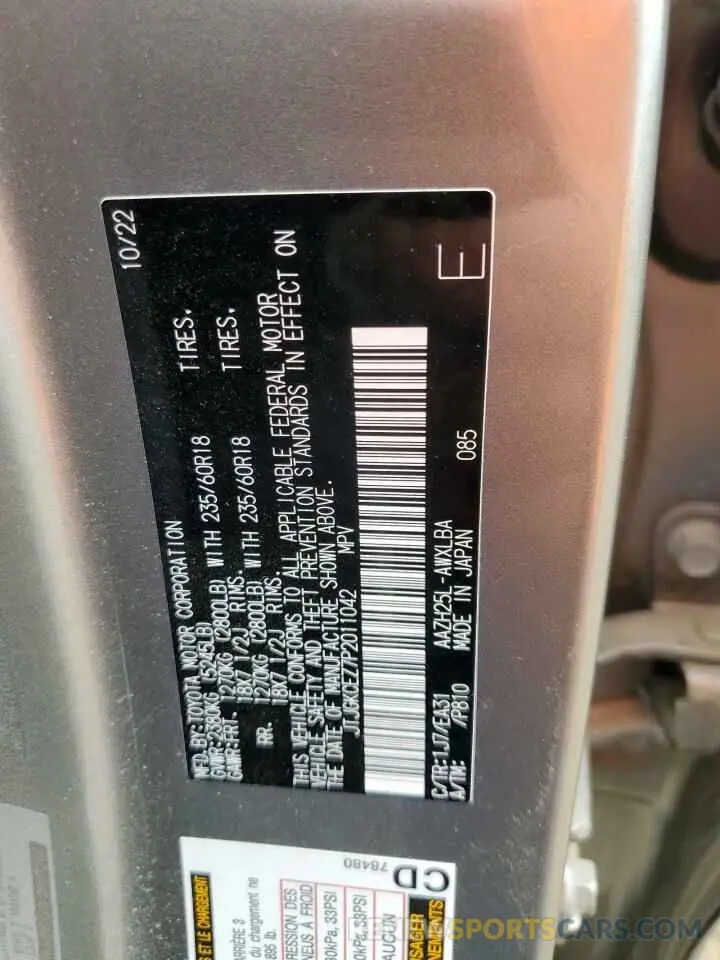 13 Photograph of a damaged car JTJGKCEZ7P2011042 LEXUS NX 350H 2023