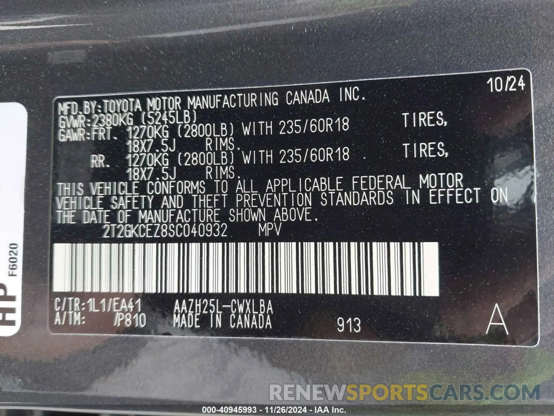 9 Photograph of a damaged car 2T2GKCEZ8SC040932 LEXUS NX 350H 2025