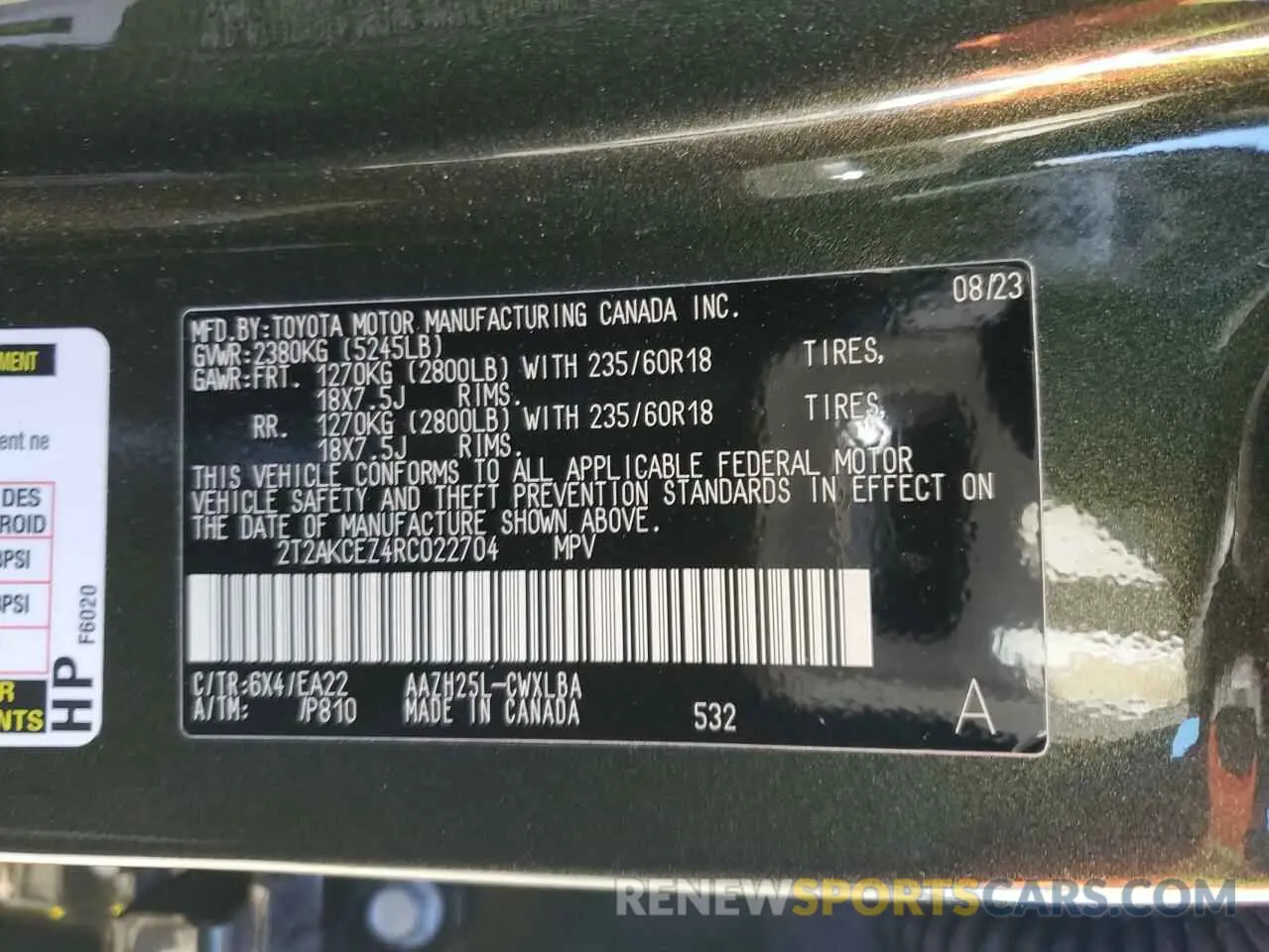 13 Photograph of a damaged car 2T2AKCEZ4RC022704 LEXUS NX 350H BA 2024