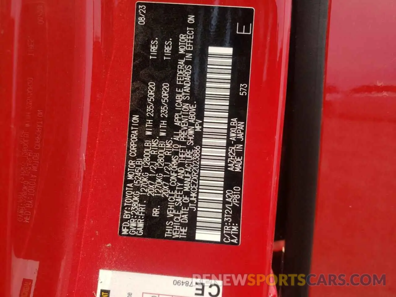 14 Photograph of a damaged car JTJHKCEZXR2023886 LEXUS NX 350H BA 2024