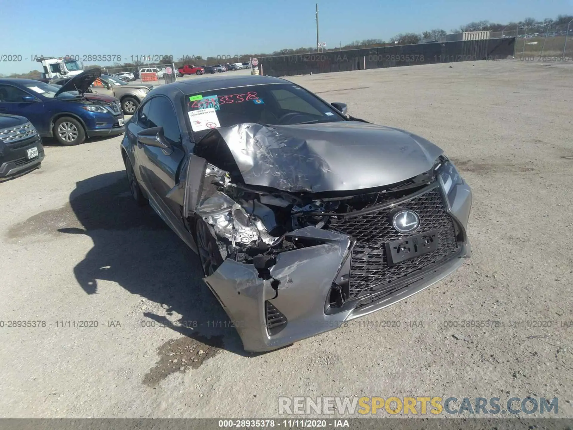 1 Photograph of a damaged car JTHGZ5BC4L5022985 LEXUS RC 2020