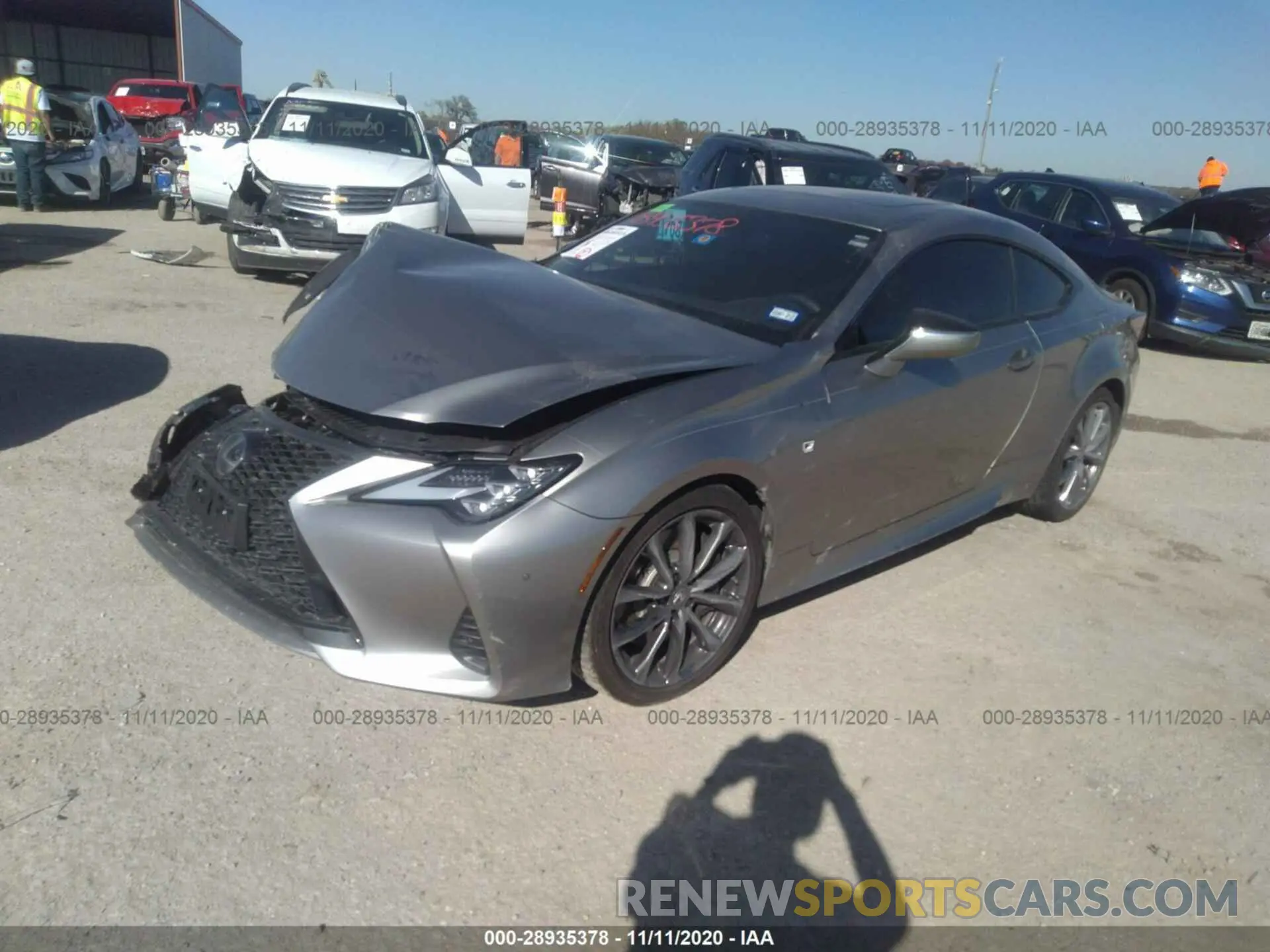2 Photograph of a damaged car JTHGZ5BC4L5022985 LEXUS RC 2020