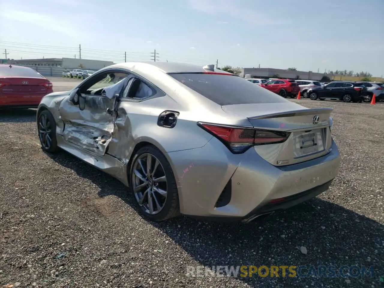 3 Photograph of a damaged car JTHHA5BC3K5010000 LEXUS RC300 2019