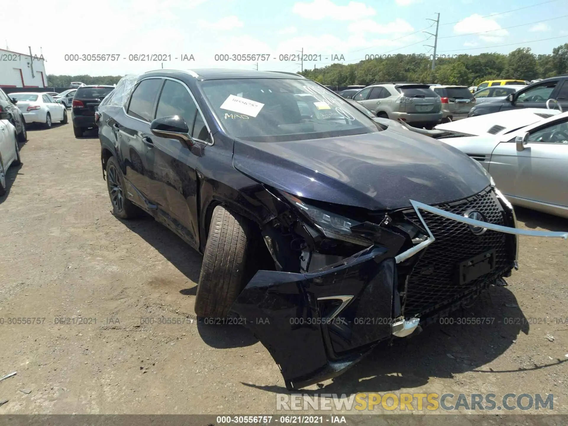 1 Photograph of a damaged car 2T2BGMCAXKC035682 LEXUS RX 2019