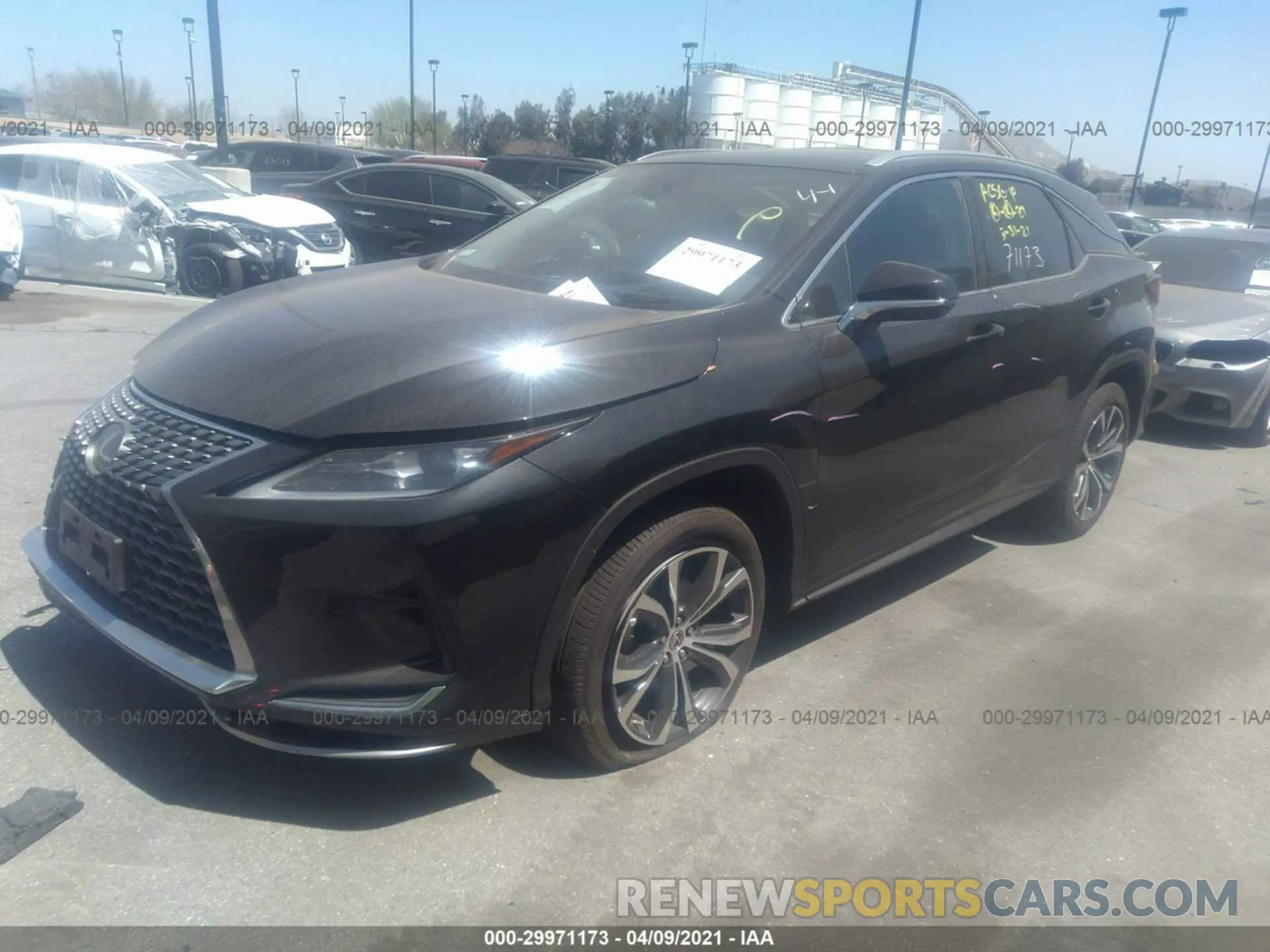 2 Photograph of a damaged car 2T2HZMAA5LC161375 LEXUS RX 2020
