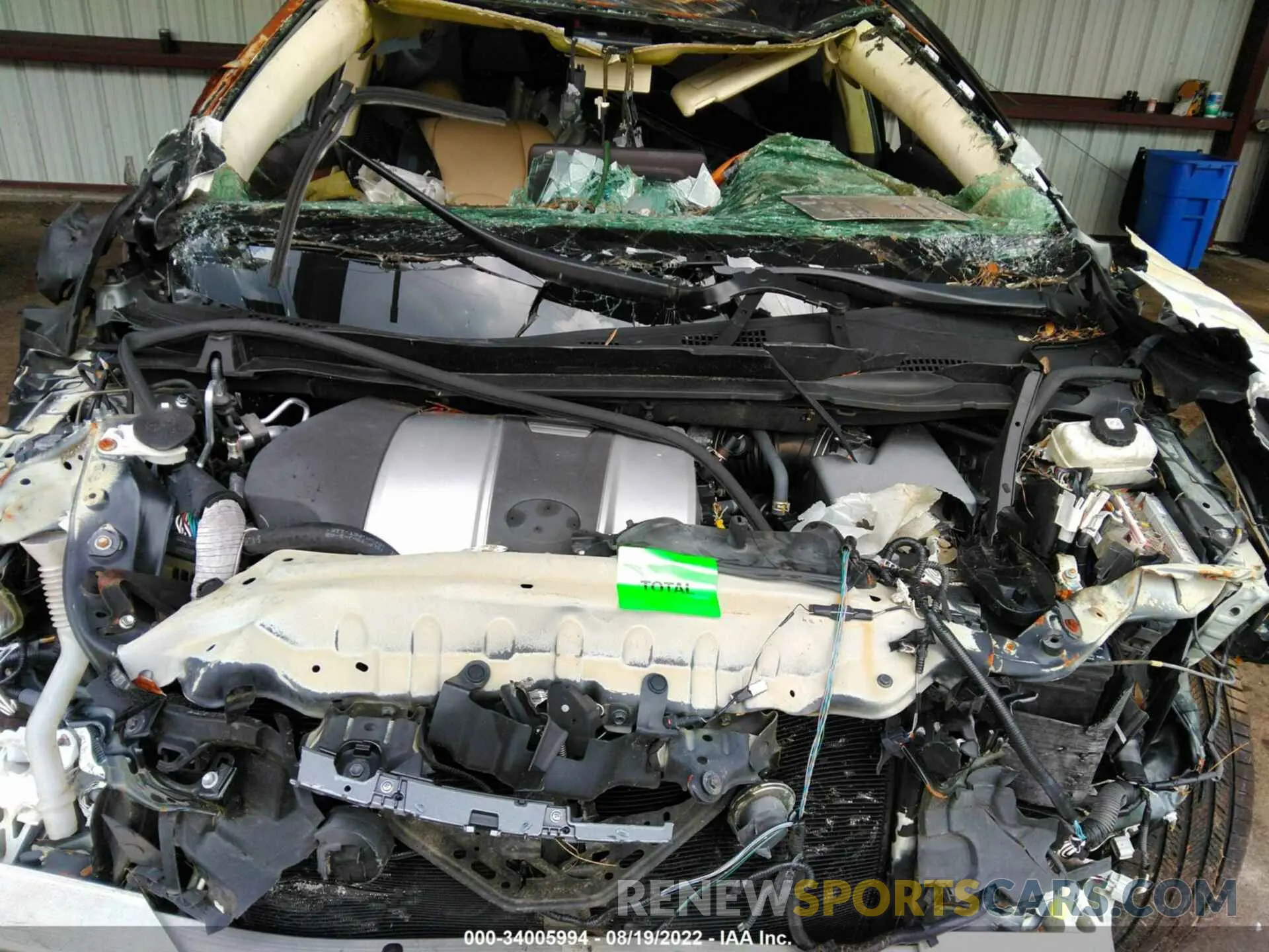 10 Photograph of a damaged car 2T2HZMAAXLC154390 LEXUS RX 2020