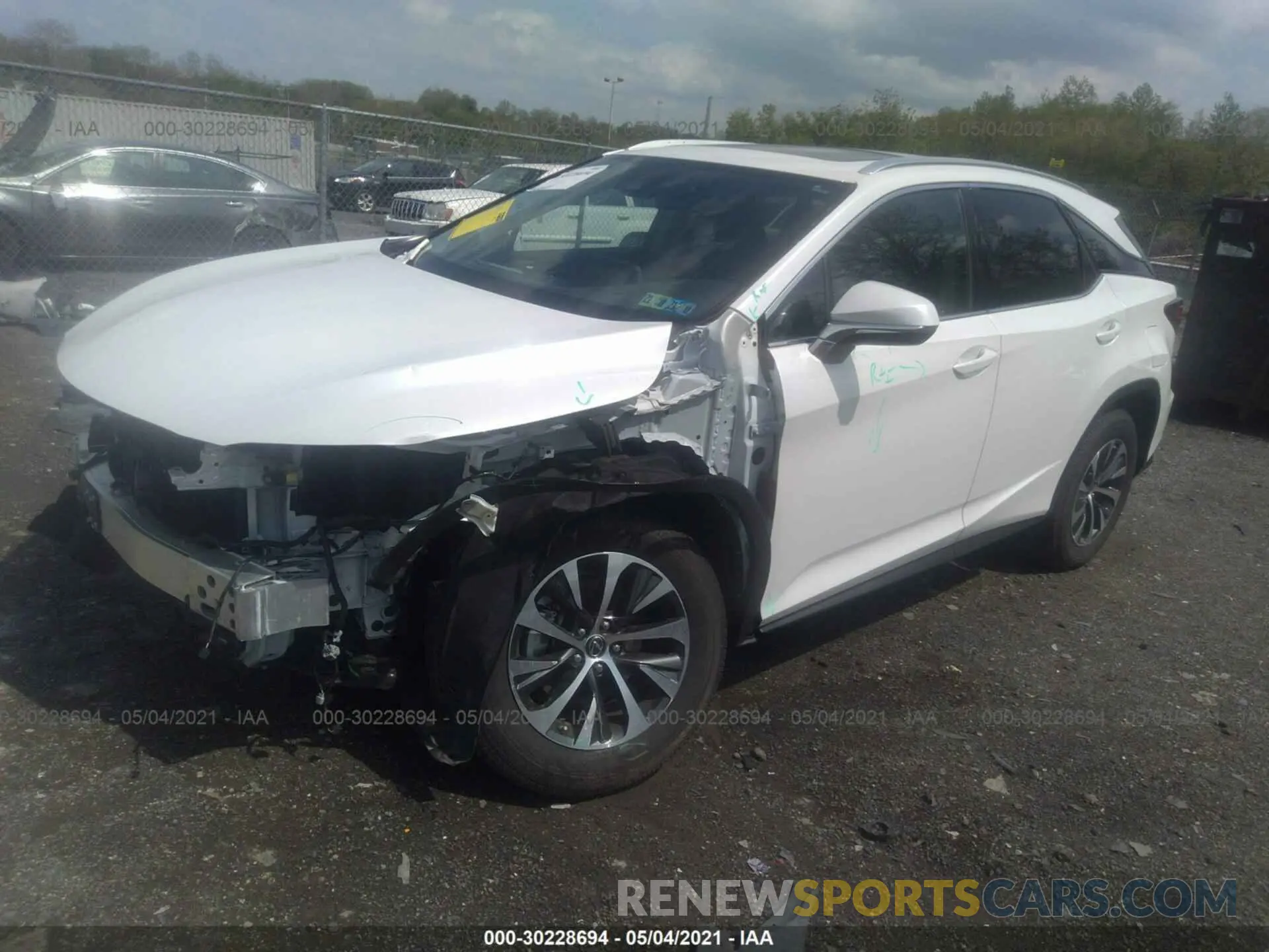 2 Photograph of a damaged car 2T2HZMDA5LC219500 LEXUS RX 2020