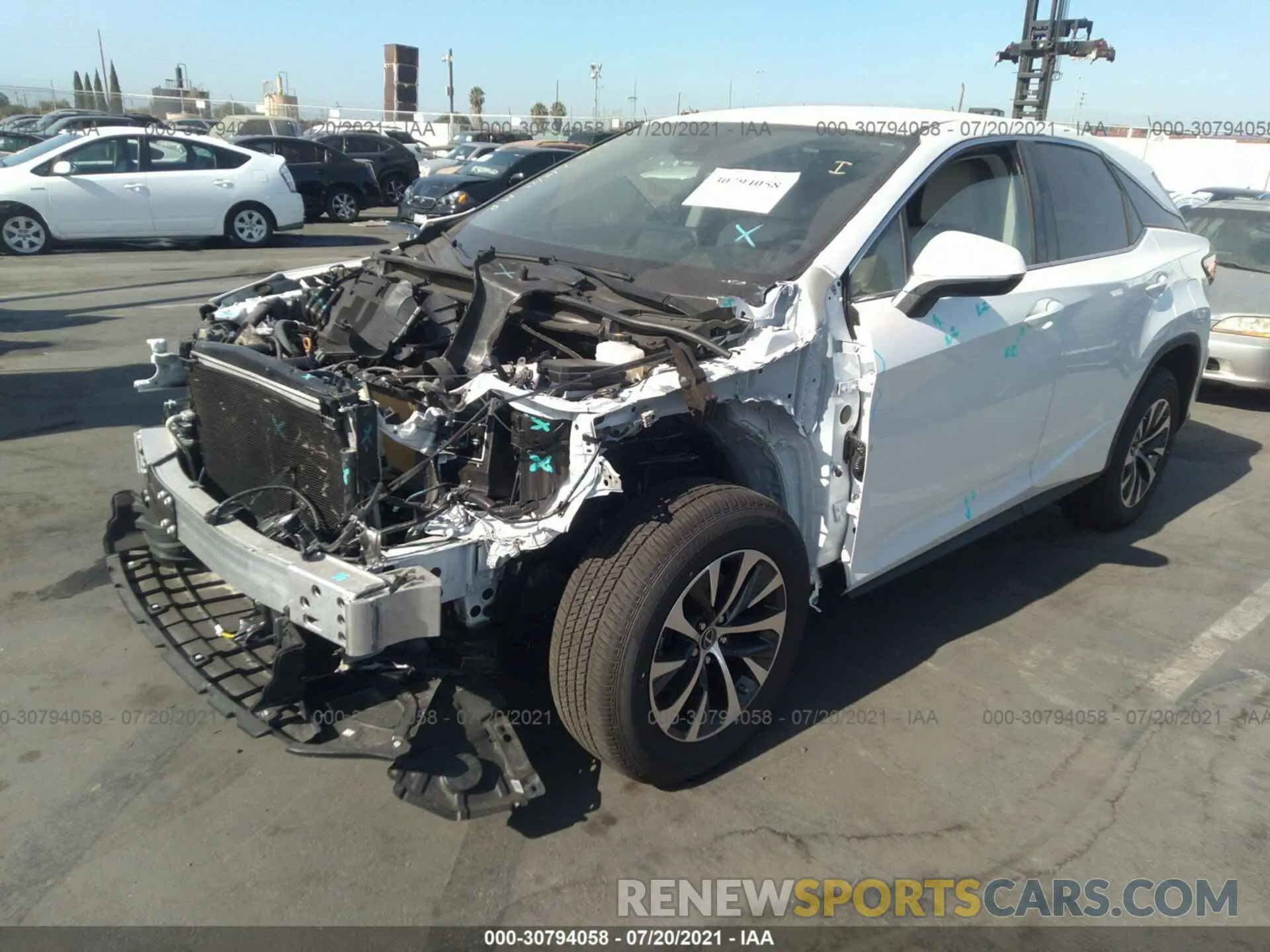 2 Photograph of a damaged car 2T2AZMAA8MC198231 LEXUS RX 2021
