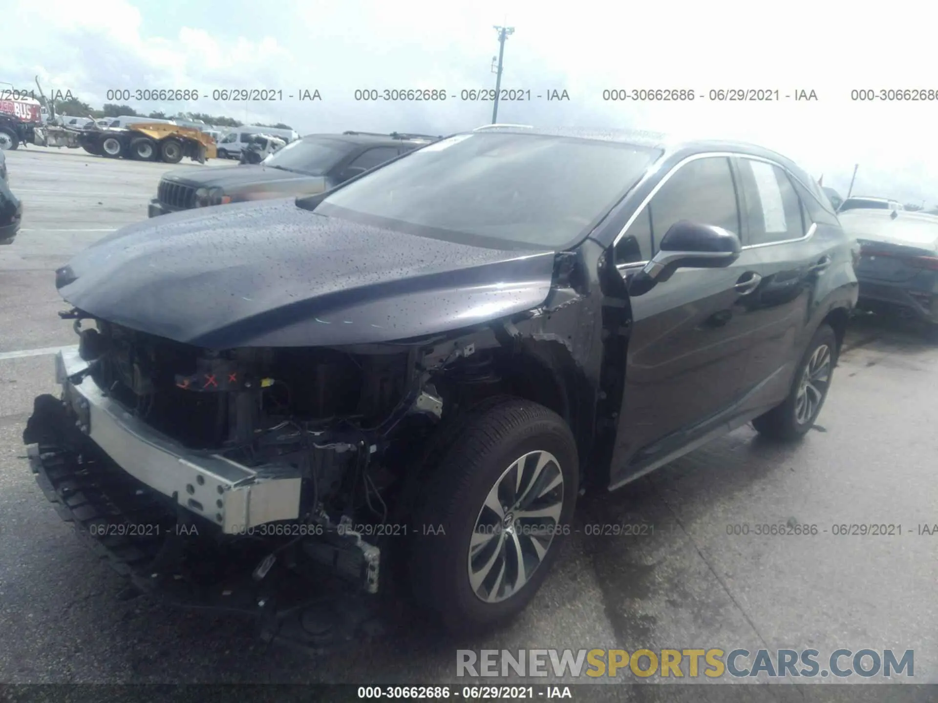2 Photograph of a damaged car 2T2HZMAA9MC190962 LEXUS RX 2021
