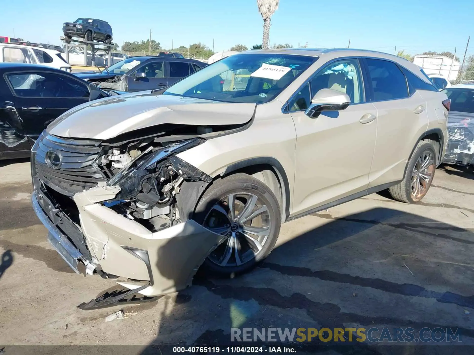 2 Photograph of a damaged car 2T2ZZMCA6KC117921 LEXUS RX 350 2019