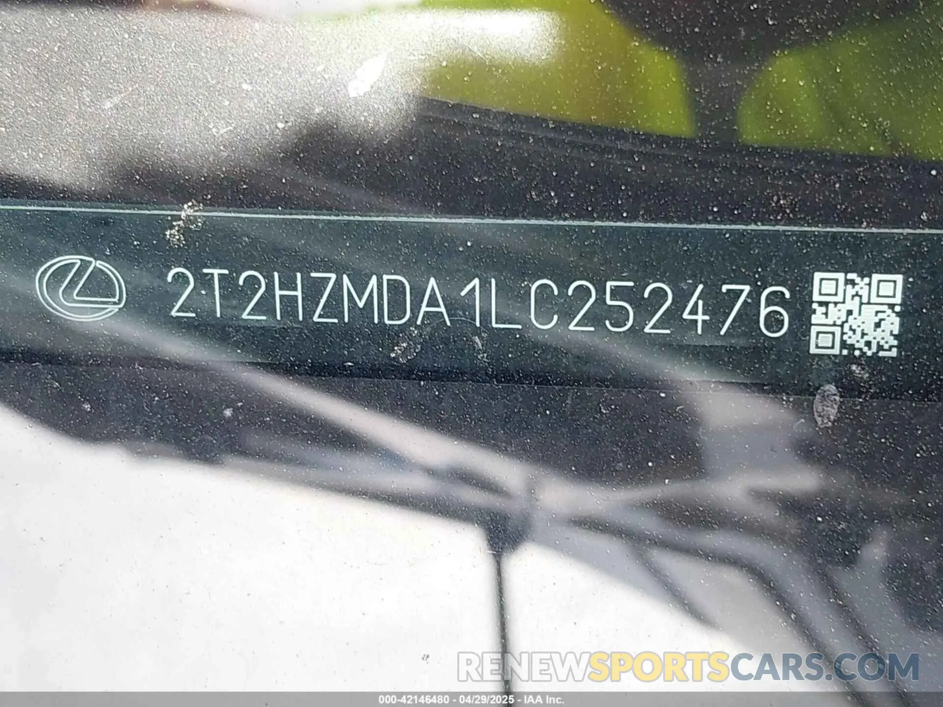 9 Photograph of a damaged car 2T2HZMDA1LC252476 LEXUS RX 350 2020