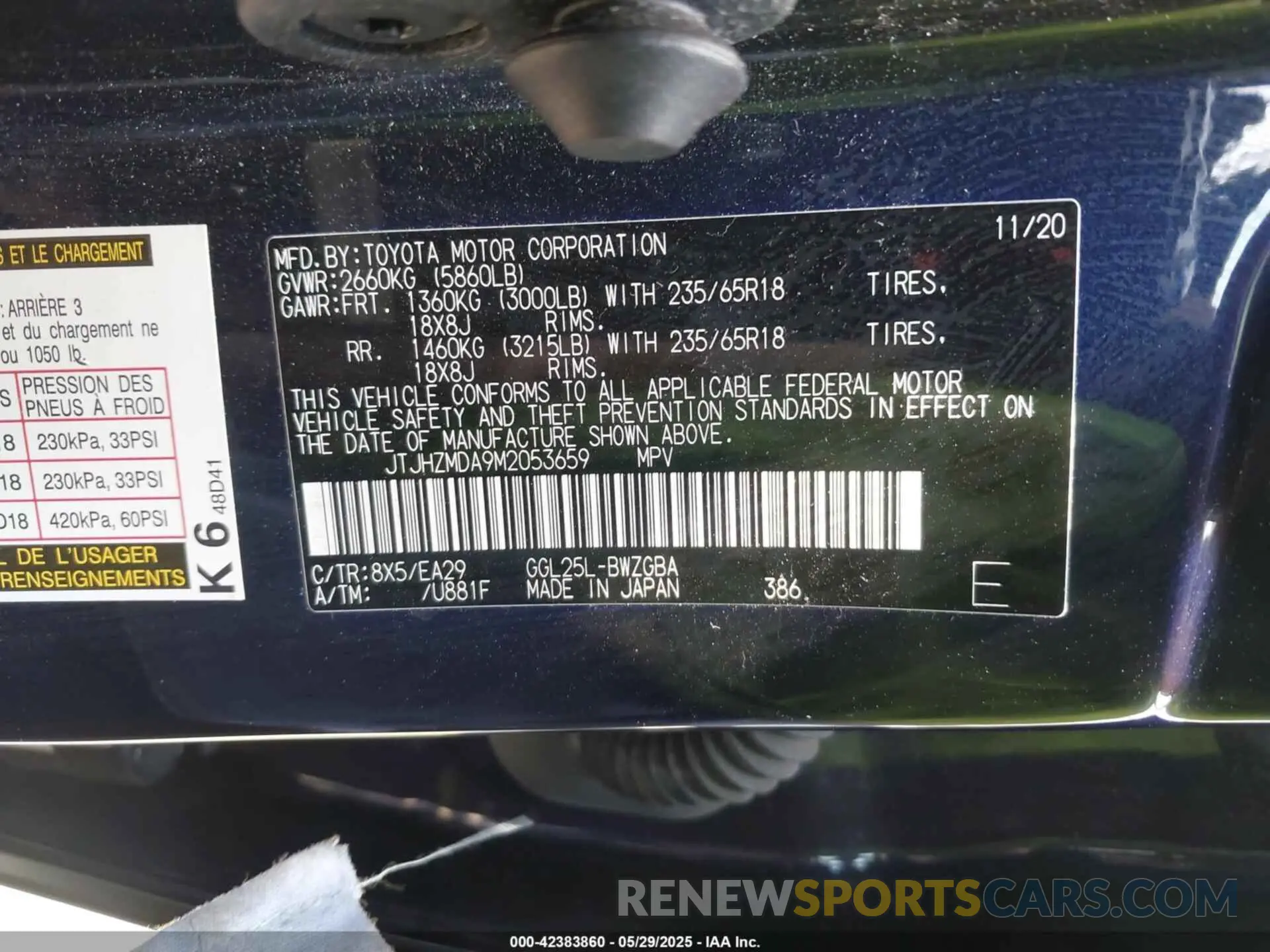9 Photograph of a damaged car JTJHZMDA9M2053659 LEXUS RX 350 2021